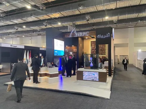 ANRPC stand as built: visitors at the counters