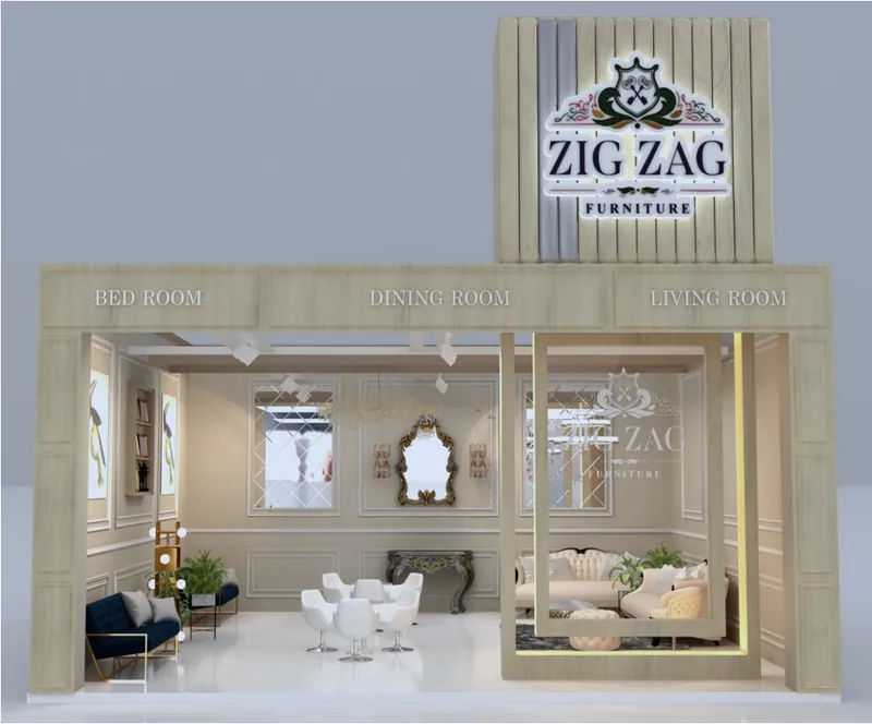 Zig Zag Furniture stand 3D concept