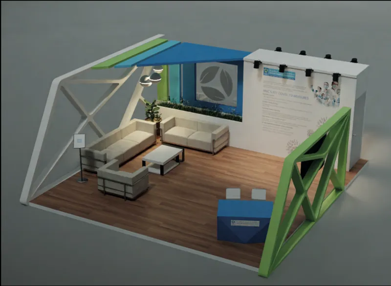 Truss-frame lounge stand 3D concept