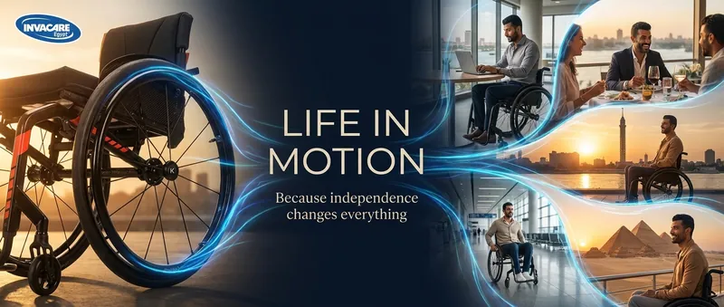 Invacare Egypt banner: Life in motion