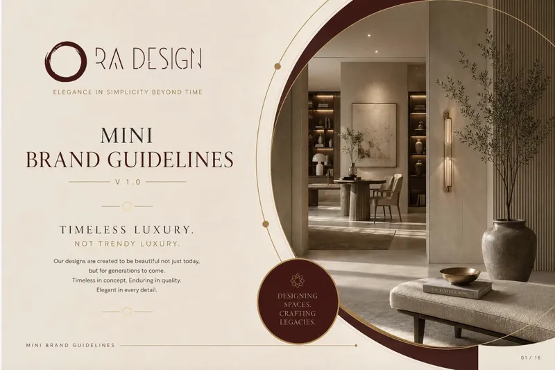 ORA Design mini brand guidelines cover