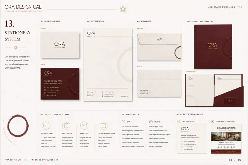 ORA Design stationery system