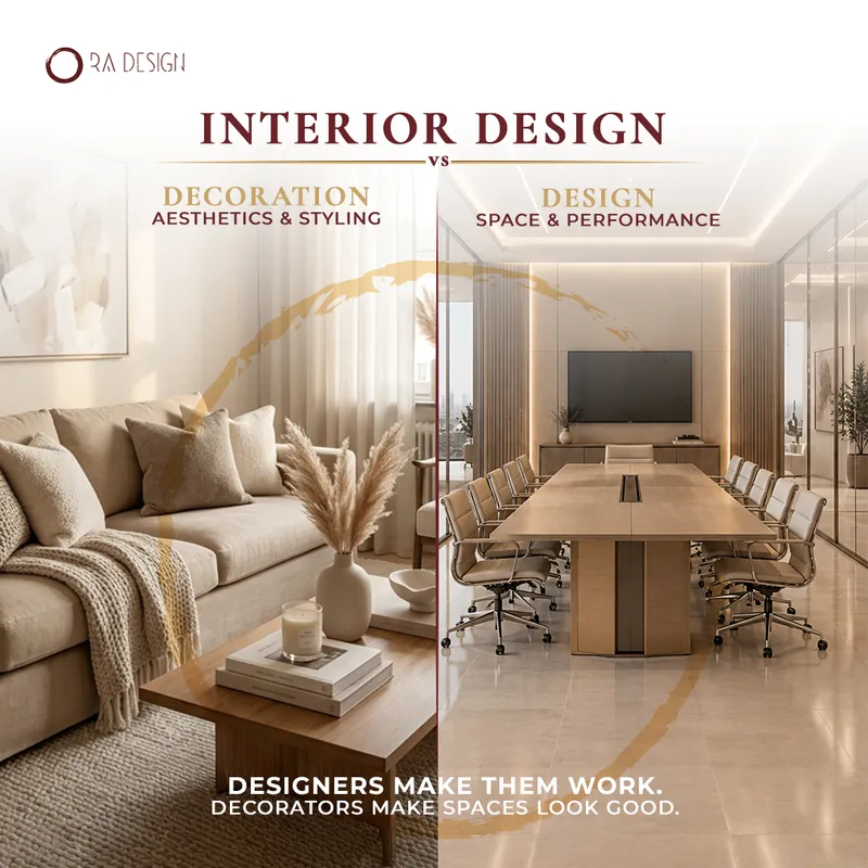 ORA Design post: Interior design vs decoration